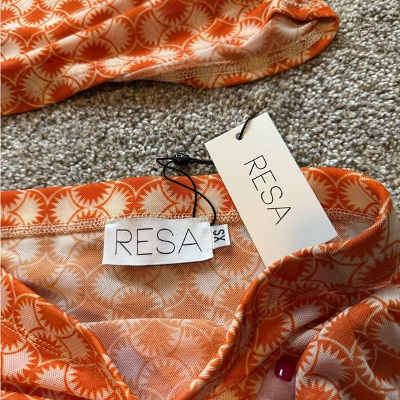 NWT RESA Orange and White Patterned Set - Picture 3 of 5